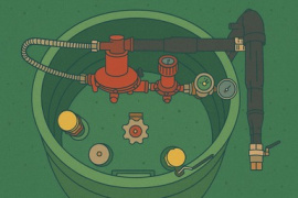 Утепление редуктора газгольдера Обслуживание и ремонт газгольдера