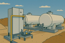 Обслуживание соединительных узлов газовой линии Обслуживание и ремонт газгольдера