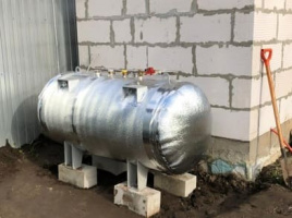 Наземный газгольдер 800 л с утеплением в Электростали
